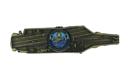 USS George Washington (CVN - 73) US Navy Challenge Coin - Carrier Shape