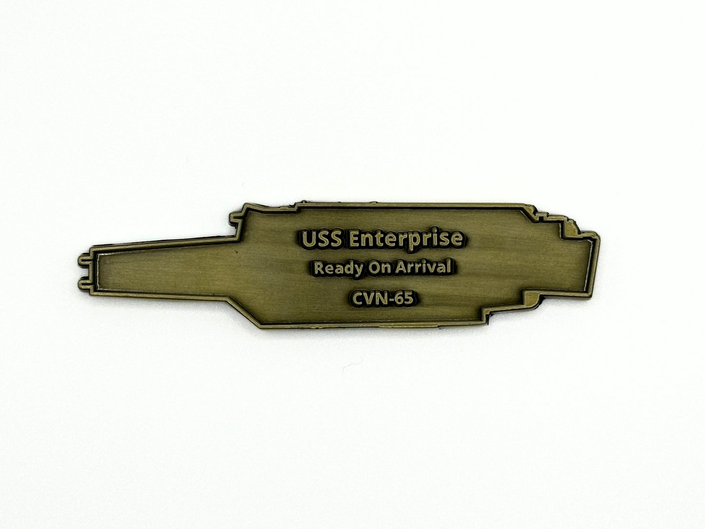 USS Enterprise (CVN-65) - Navy Challenge Coin - Carrier Shape