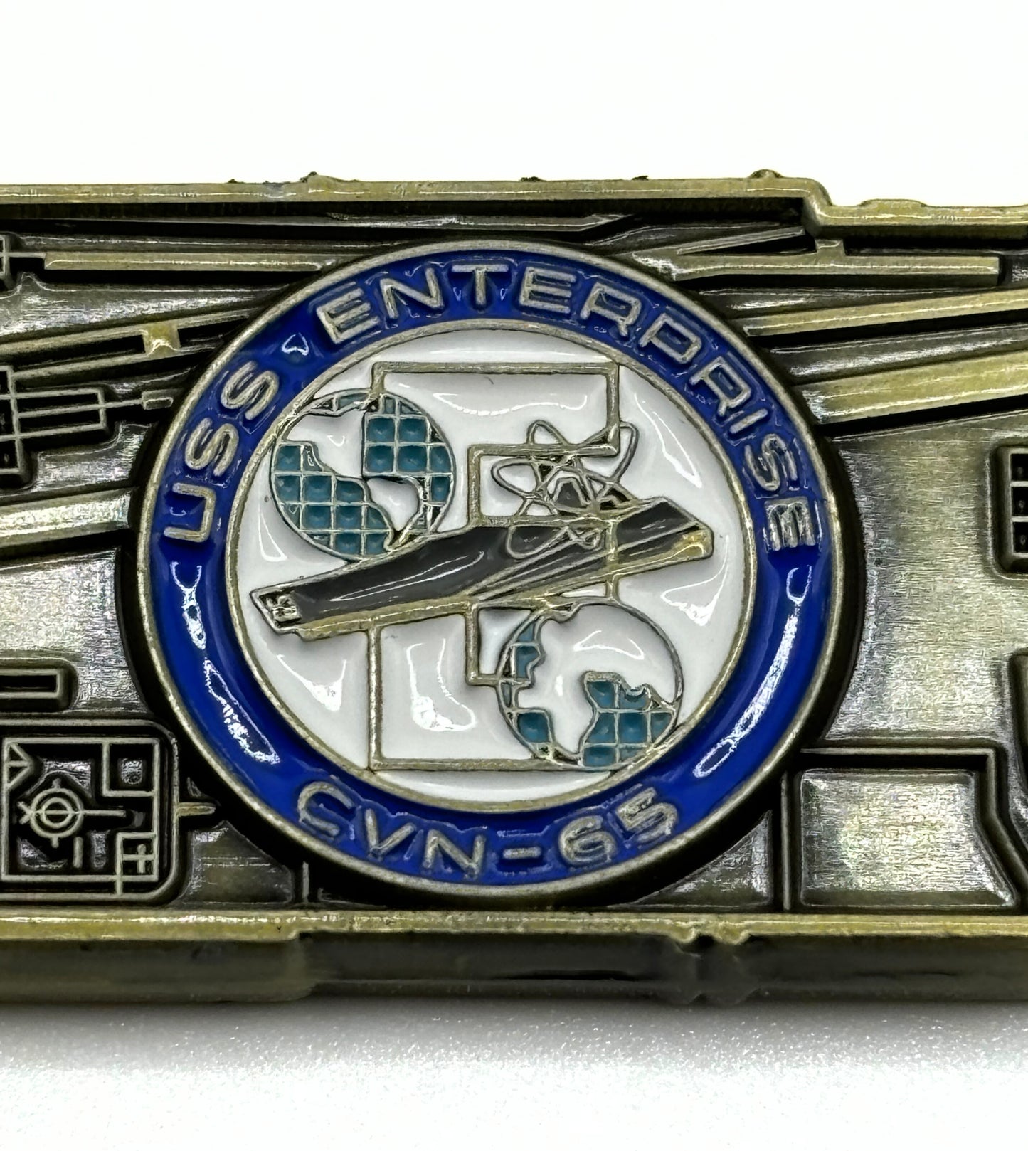 USS Enterprise (CVN-65) - Navy Challenge Coin - Carrier Shape